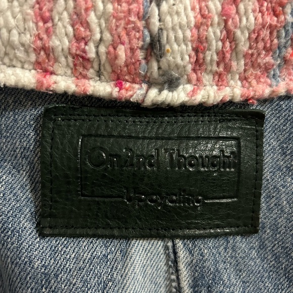 Upcycled Jean and Cotton Poncho Jacket - Picture 3 of 8